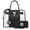 Black/White, variant on Women Handbags Purses Two Tone Satchel Bags Top Handle Shoulder Bags Work Tote with Matching Wallet