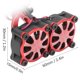 thumbnail image 3 of Adjustable Dual Cooling Fan Motor Radiator Spare Parts for TRX4 1/10 RC Car Red, 3 of 4