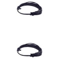 thumbnail image 3 of stanreset Leather Wrap Bracelet Bangle Braided Rope Multi Layer Cord Jewellery For Men black 2PCS, 3 of 6