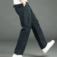 thumbnail image 5 of QATAINLAV Men's Casual Straight Leg Pants Loose Fit Multiple Pockets Lightweight Cargo Pants Solid Color Big and Tall Work Trousers Gray L Summer Savings, 5 of 6
