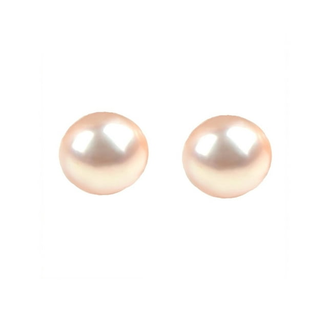 Aretes Perla Cultivada Rosa Suave Natural y Oro 14K GREG J.M. Clásico