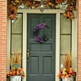 thumbnail image 7 of Farship Halloween Wreath for Front Door Halloween Moon Wreath with Mini Black Cat Grapevine Wreath Halloween Door Wreath Decorations for Home Party Indoor Outdoor-14", 7 of 7