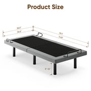 Cottinch Upgrade Adjustable Bed Frame Metal Bed Base with Remote,Head & Foot Incline,Adjustable Legs,More Stable,Twin