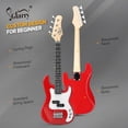 thumbnail image 4 of GLARRY 36in Electric Bass Guitar, 4 String Beginner Starter Kit with Accessories including Cable, Strap, Bag for Kids and Adults (Red), 4 of 7