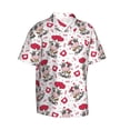 thumbnail image 2 of Daiia Caring Cow Hawaiian Shirt for Men Gentle Cotton Regular Short Sleeve Casual-X-Large, 2 of 9
