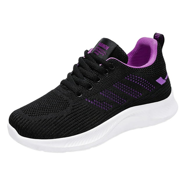 Dsscvnef Espadrilles de Mode pour Femmes en Maille Assorties de Couleurs Chaussures de Course Confortables
