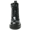 thumbnail image 4 of kkdom Boys Girls Kids Combat Boots Unisex Black 2 Little Kid, 4 of 7