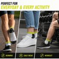 thumbnail image 3 of Athletic Ankle Socks for Men & Women 10 Pairs, Color Block Design with Breathable Comfort for Sports and Everyday Activities, White/Grey/Green, Shoe Size 6-9, 3 of 5