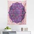 thumbnail image 1 of Purple Mandala Tapestry, Abstract Floral Cosmos Eastern Motif Petals Essence Theme, Fabric Wall Hanging Decor for Bedroom Living Room Dorm, 5 Sizes, Pale Pink Magenta Cream, by Ambesonne, 1 of 1