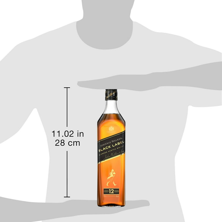 Johnnie Walker Black Label Blended Scotch Whisky, 750 mL, 40% ABV 