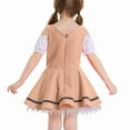 thumbnail image 4 of YOUYEDIAN Oktoberfest Outfit for Kids Girls Short Sleece German Beer Dirndl Dresses Traditional Halloween Festival Outfit Brown 7-8 Years, 4 of 6