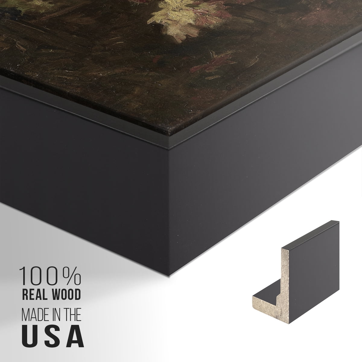 Vintage Landscape-CCCXIX By Wexford Home Framed in Black Wood Gallery Wrapped Canvas 17 in. x 25 in.