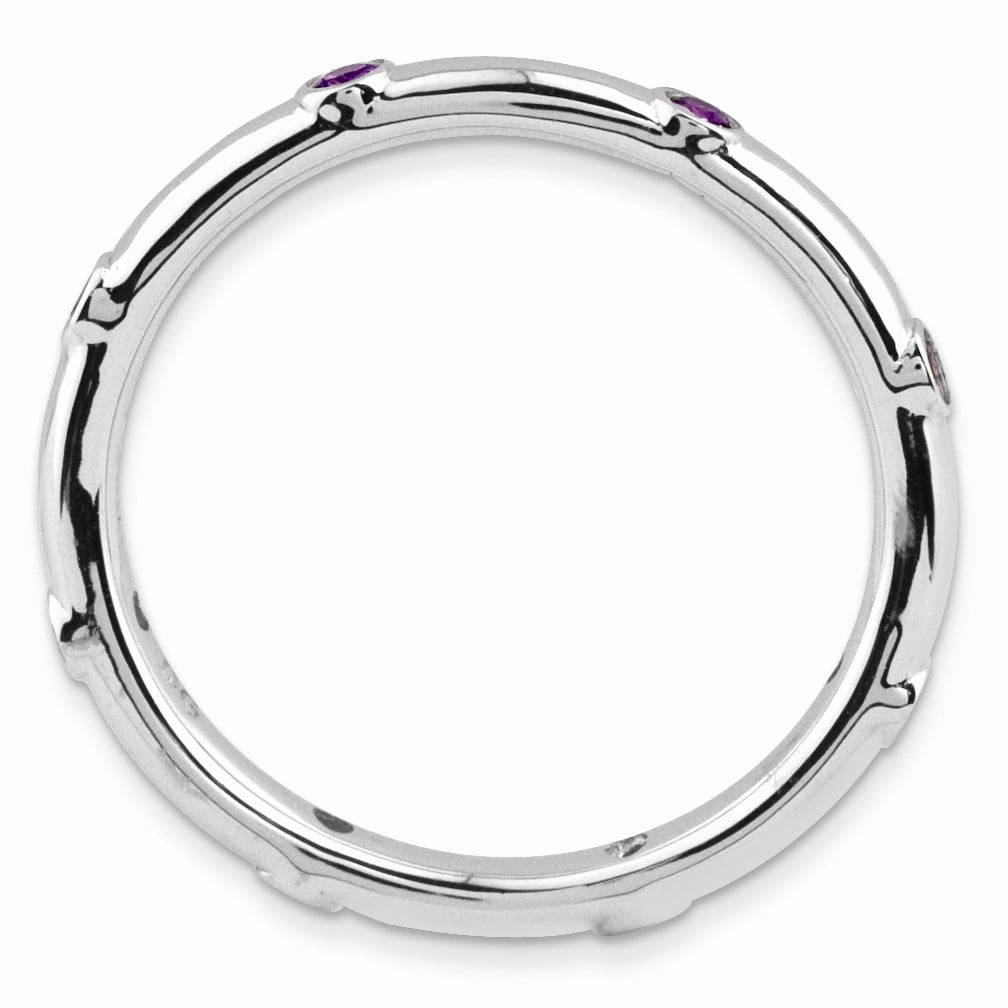 Stackable Expressions Amethyst Sterling Silver Ring
