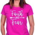 thumbnail image 3 of JH Design Women's Religious T Shirts Faith Over Fear & Forgiven Designs 8 Colors, 3 of 6
