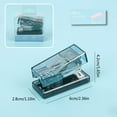 thumbnail image 3 of Transparent Mini Stapler Set Office Simple Stapler Student Stationery Data Collation Stapler Easter Crafts, 3 of 4