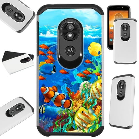Compatible Motorola Moto G7 Power | Supra (2019) | Moto G7 Optimo Maxx Case Hybrid TPU Fusion Phone Cover (Ocean