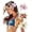 A, variant on AWAYTR 3 Pcs Floral Clips for Women Girls Large Hair Flowers Set Tropical Simulated Egg Flower Clip for Beach Wedding Hair Accessories