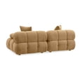 thumbnail image 4 of Calliope Cafe Au Lait Performance Velvet Modular Loveseat, 4 of 6