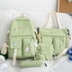 thumbnail image 4 of 5pcs/set Mujer Mochila Moda Casual Mochilas Escolares Lona para Vacaciones (Verde), 4 of 8