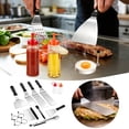 thumbnail image 2 of Barbecue Complete Grilling with Stainless Steel Spatula Tongs Fork Basting Brush Cleaning Scraper Heat Handle, 2 of 8