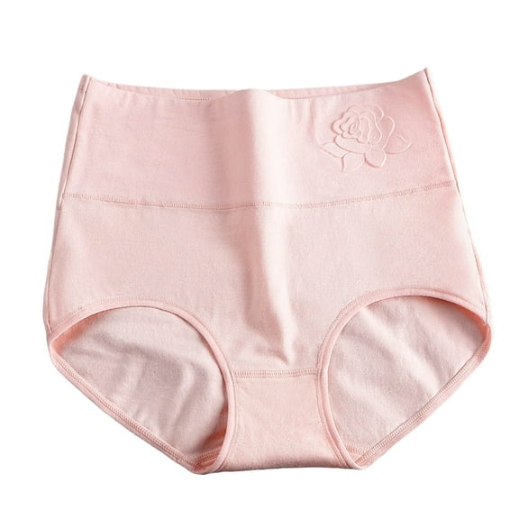 Daznico Womens Underwear - Women High Waist Postpartum Panties Full Coverage Soft Comfort Briefs - Panties for Women,Color:Rose Gold,Size:L