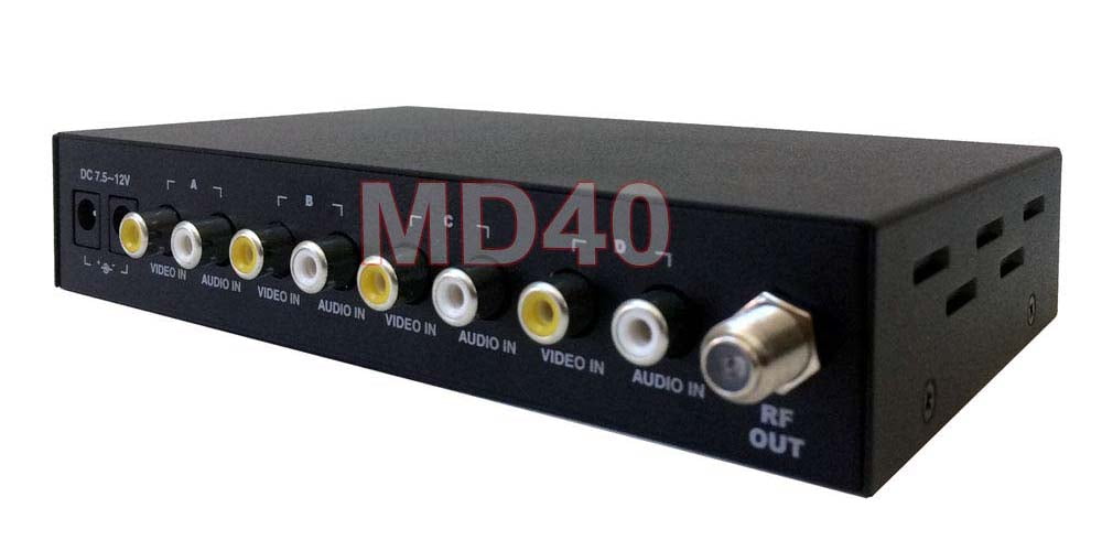 NTSC Version Professional 4Input Composite Video To RF Coax TV