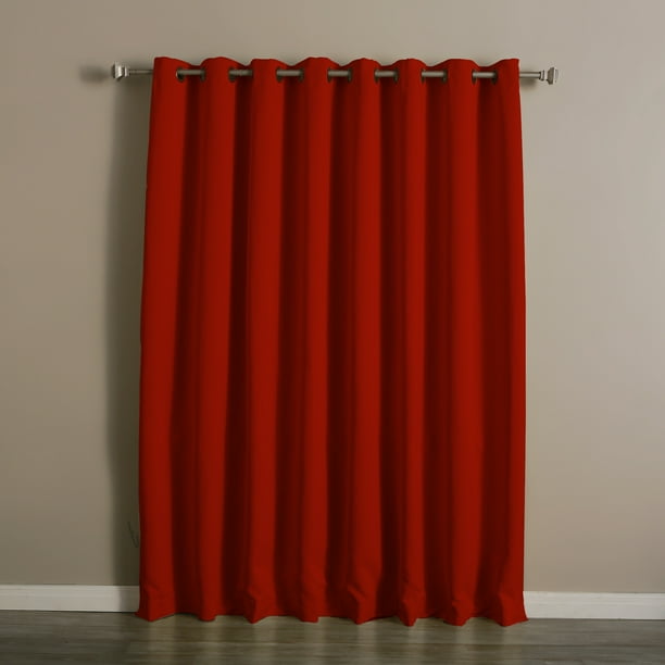 Quality Home Wide Basic Bronze Grommet Blackout Curtain Cardinal Red 80 W X 84 L Single Panel Com Quality Home Wide Basic Bronze Grommet, Red Orange Blackout Curtains