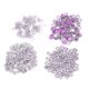 thumbnail image 4 of Juego de 100 sujetadores de costura con botón a presión de latón colorido, con herramienta de instalación, color morado hibisco, 4 of 5