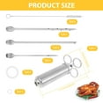 thumbnail image 3 of Meat Injector Syringe Kit Stainless Steel Meat Injector Easy to Use Meat Injector Set Safe Food Injection Syringe Solid Marinade Injector Syringe Kit for Food Flavor, 3 of 8