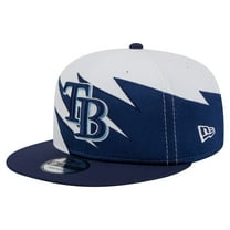 Men's New Era Navy/White Tampa Bay Rays Jagged 9FIFTY Snapback Hat