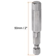 thumbnail image 2 of 5/16" Hexagonal Destornillador Taladro SAE 1/4" Hexagonal Vástago 2" Longitud Magnético S2 Acero Potencia Perforación taladros, 2 of 5