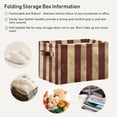 thumbnail image 5 of Ryvnso Retro Stripes Storage Basket Large Bin Foldable Boxes Toys Organizer 14.2x10.2x8.3in 2 PCs, 5 of 8