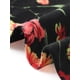 thumbnail image 5 of Vestido Plus Size Agnes Orinda para Mujeres con Cuello Redondo de Manga Larga, Vestidos Midi con Pliegues y Capas, Floral, 2X, Negro, 5 of 5