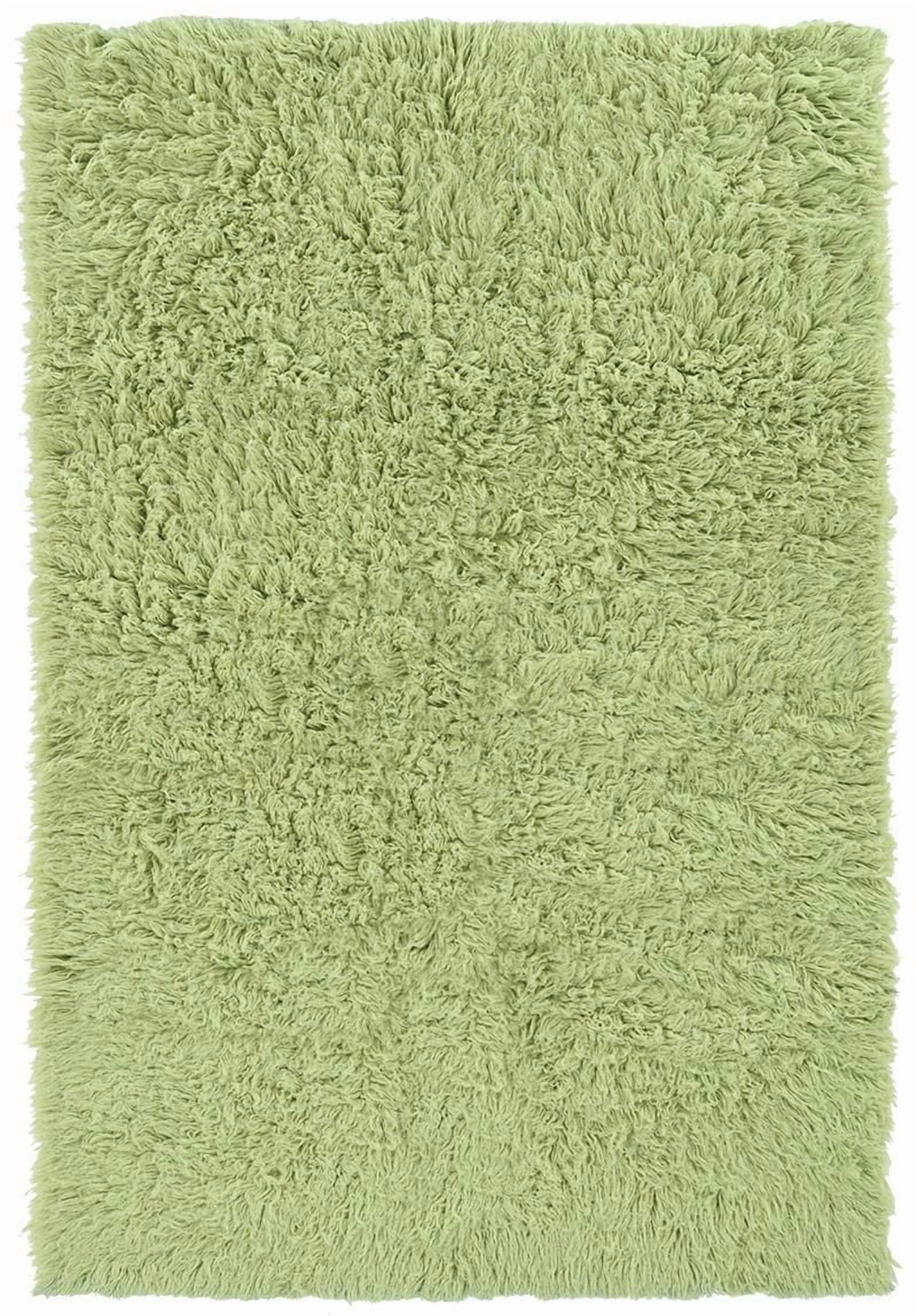 New Flokati 1400gr 3'6" x 5'6" Accent Rug, Lime Green