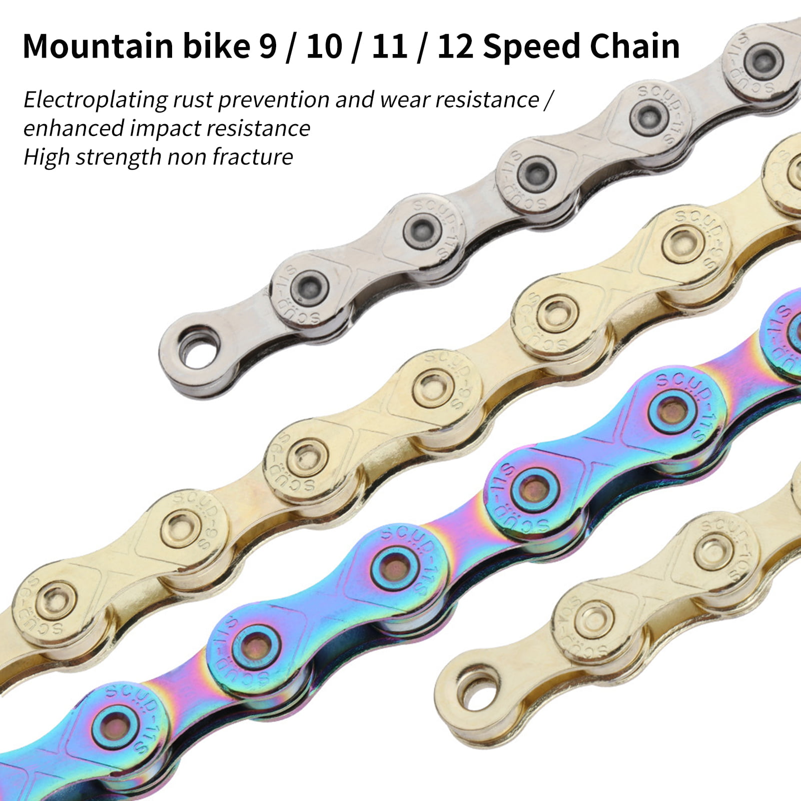 Bicycle Steel Colorful Variable Speed Chain 9/10/11/12 Speed Bicycle Chain for Mountain Road Bicycle T best Bike Chain 