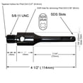 thumbnail image 4 of Core Drill Bit Adapter 5/8"-11 SDS Plus Adapter 5/8-11 Drill Adapter for Diamond Core Bits 5/8-11 Male Thread to SDS Plus Adapter for Diamond Core Drill Bits Fits SDS Plus Hammer Drill, 4 of 4