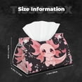 thumbnail image 5 of Pofeuu Chibi Axolotl Sakura Fantasy Print Tissue Box Cover, Modern Decorative PU Leather Rectangular Tissue Box Case Organizer Holder for Vanity Countertop, Night Stands, Livingroom, 5 of 7