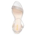 thumbnail image 2 of XYD Women Gorgeous Shell Low Wedge Heels Open Toe Strappy Rhinestone Sandals Prom Evening Dressy Shoes Size 7 Silver, 2 of 3