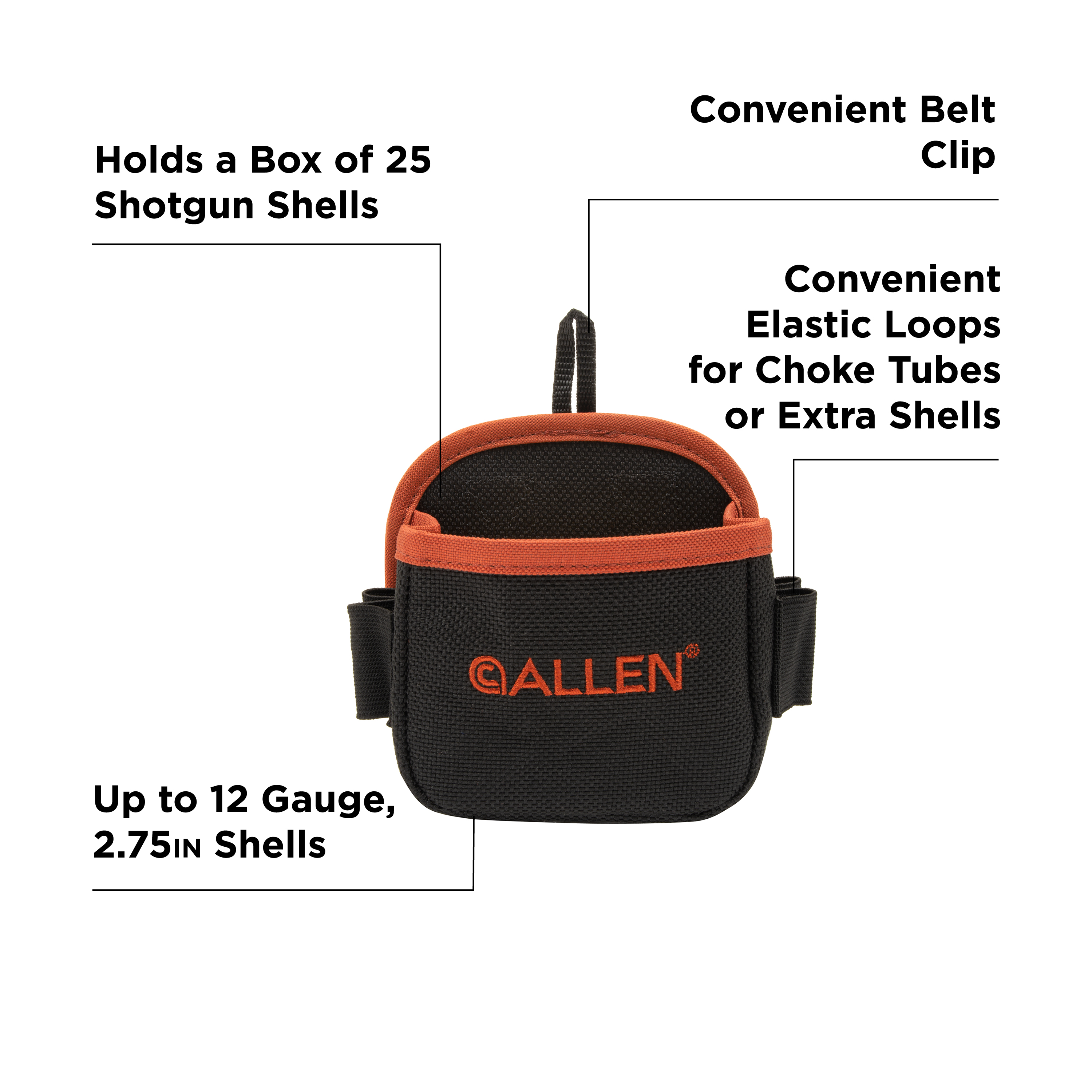 2-Pack 5-Round 12 Gauge Tactical Shotgun Shell Holder Card - Nylon Ammo Cartridge Pouch