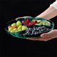 thumbnail image 4 of Bandeja Divisora de Plástico para Frutas | Bandeja de 3 Compartimentos para Refrigerios y Dulces con Base Antideslizante | Bandeja Blanca y Verde para Servir En Casa, Mesas de Centro, Fiestas, Reunio, 4 of 6