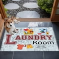 thumbnail image 4 of 2x3 Door Mat Rug, Laundry Room Non-Skid Rubber Backing Large Rectangle Rugs - Living Room Bedroom Home Office, Blue Cartoon Washing Machine Clothes Indoor Floor Mat Carpets Washable Rug, 4 of 9