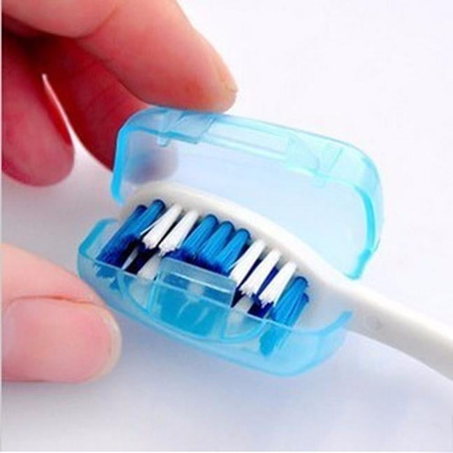 5pcs Portable Plastic Dustproof Toothbrush Head Cover Travel Toothbrush Case 