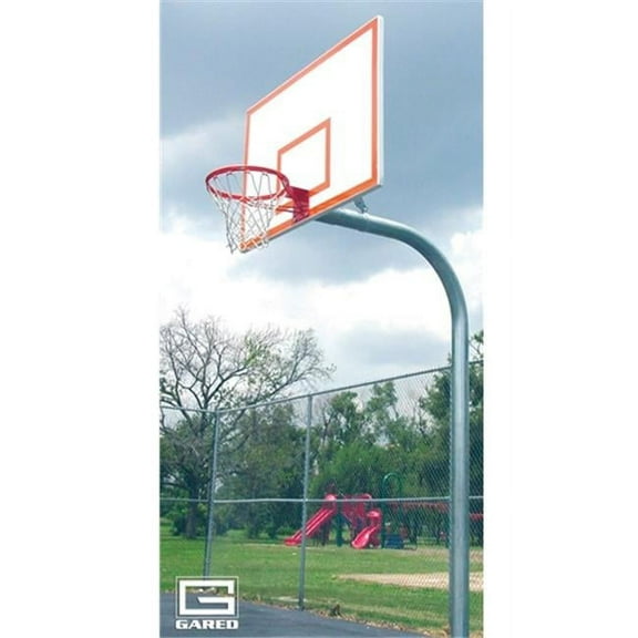 Braced Basketball Post Package w Rectangular Backboard