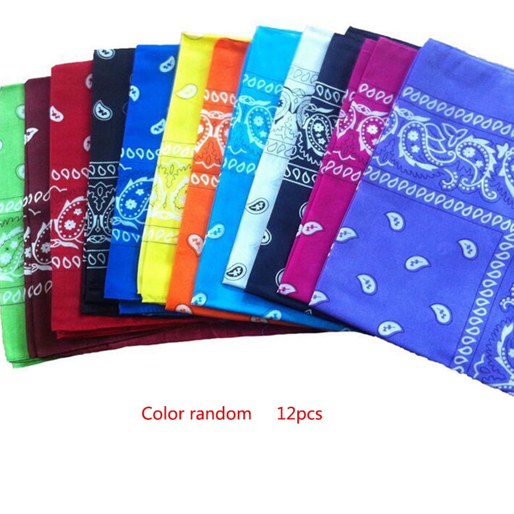12PCS/Set Korea Fashion Hair Accessories Bandana Scarf Square Bandanas