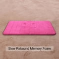 thumbnail image 5 of PiccoCasa Memory Foam Bath Mat Thin Absorbent Bath Rug Mat for Bathroom, Hot Pink 24" x 16", 5 of 6