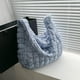 thumbnail image 5 of Bolsos Cruzados Bolsos Cruzados Bolso cruzadas con patrón de celosía acolchada de algodón de gran capacidad para el trabajo (azul), 5 of 8
