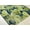Lime Green, Teal / Amirah, variant on BoutiqueRugs Amirah Coastal Area Rug - Outdoor Safe - Olive, Ivory - 7'10" x 10'