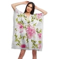 thumbnail image 1 of Moomaya Printed Bikini Cutwork Lace Caftan Kaftan Dresses For Women Plus Size, 1 of 6