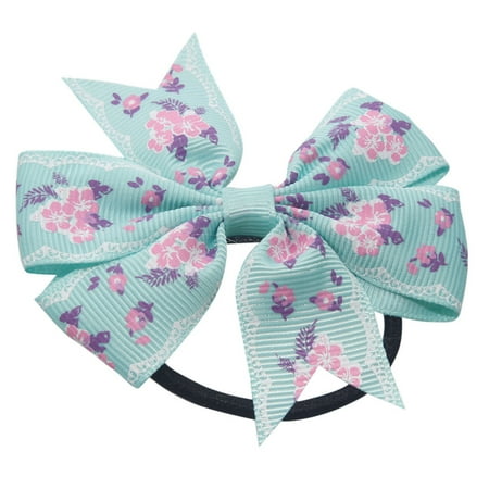 

Dadaria Hair Ties for Girls Children Girls Handmade Bow Floral Print Hair Ring Hair Rope Accessories Green Boys Girls