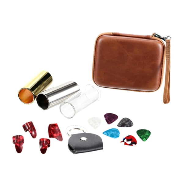 3 púas para guitarra Slides, para pulgar, con bolsa, fáciles de transportar, accesorios de instrumentos suaves para bajo, guitarra eléctrica, banjo. 60 mm